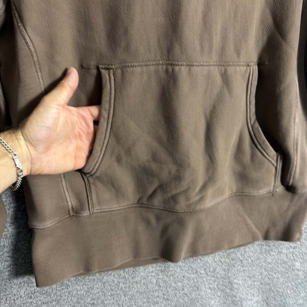 Champion x Todd Snyder Men's Size Medium Brown Terry Cotton Hoodie With Pockets - Picture 3 of 10